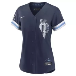 Nike Women Kansas City Royals Salvador Perez #13 2022 City Connect Jersey -CHAMPRO SHOP 03450238764 1