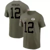 Nike Green Bay Packers Aaron Rodgers #12 2022 Salute To Service Name & Number T-Shirt -CHAMPRO SHOP 04774182432