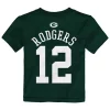 Nike Genuine Stuff Kids' Green Bay Packers Aaron Rodgers #12 Name & Number T-Shirt -CHAMPRO SHOP 19241431087
