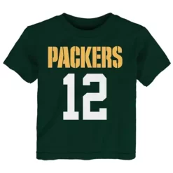 Nike Genuine Stuff Kids' Green Bay Packers Aaron Rodgers #12 Name & Number T-Shirt -CHAMPRO SHOP 19241431087 1