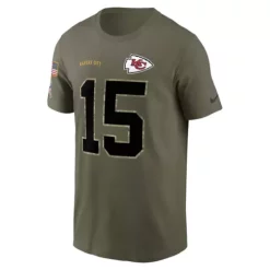 Nike Kansas City Chiefs Patrick Mahomes #15 2022 Salute To Service Name & Number T-Shirt -CHAMPRO SHOP 19289996538 2