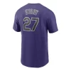Nike Colorado Rockies Trevor Story #27 Name & Number T-Shirt -CHAMPRO SHOP 19431767426