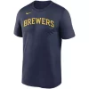 Nike Milwaukee Brewers Wordmark Team T-Shirt -CHAMPRO SHOP 19453554226