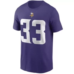 Nike Minnesota Vikings Dalvin Cook #33 Name & Number T-Shirt -CHAMPRO SHOP 19453729664