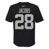 Nike Kids' Las Vegas Raiders Josh Jacobs #28 Name & Number T-Shirt -CHAMPRO SHOP 19467496694