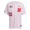 Adidas Nebraska Cornhuskers Pinstripe Baseball Jersey -CHAMPRO SHOP 19481829598