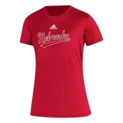 Adidas Women's Nebraska Cornhuskers Locker Room Script T-Shirt