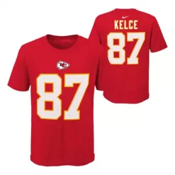 Nike Kids' Kansas City Chiefs Travis Kelce #87 Name & Number T-Shirt -CHAMPRO SHOP 19487284909 1