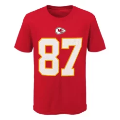 Nike Kids' Kansas City Chiefs Travis Kelce #87 Name & Number T-Shirt -CHAMPRO SHOP 19487284909 2