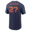 Nike Houston Astros Jose Altuve #27 City Connect Name & Number T-Shirt
