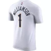 Nike New Orleans Pelicans Zion Williamson #1 City Edition Mixed Moment Tape Name & Number T-Shirt -CHAMPRO SHOP 19524413956