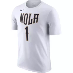 Nike New Orleans Pelicans Zion Williamson #1 City Edition Mixed Moment Tape Name & Number T-Shirt -CHAMPRO SHOP 19524413956 1