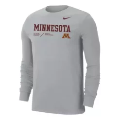 Nike Minnesota Golden Gophers Sideline Team Issue Long Sleeve Shirt