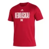 Adidas Nebraska Cornhuskers Postup Practice T-Shirt -CHAMPRO SHOP 19573535209