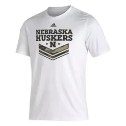 Adidas Nebraska Cornhuskers Salute To Service Camo Rank T-Shirt