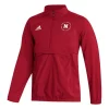 Adidas Nebraska Cornhuskers Sideline Woven 1/4 Zip Top -CHAMPRO SHOP 19574378126