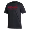 Adidas Nebraska Cornhuskers Football Locker Room Practice T-Shirt -CHAMPRO SHOP 19574389204