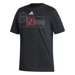 Adidas Nebraska Cornhuskers Volleyball Locker Room Lines T-Shirt