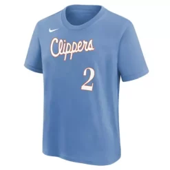 Nike Kids' Los Angeles Clippers Kawhi Leonard #2 City Edition Mixed Moment Tape Name & Number T-Shirt -CHAMPRO SHOP 19591322998 1