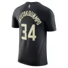 Nike Milwaukee Bucks Giannis Antetokounmpo #34 Statement Name & Number T-Shirt -CHAMPRO SHOP 19615114975