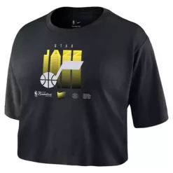 Nike Women's Utah Jazz Courtside Crop T-Shirt