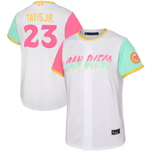 Nike Kids' San Diego Padres Fernando Tatis Jr #23 City Connect Jersey 3 Nike Kids' San Diego Padres Fernando Tatis Jr #23 City Connect Jersey