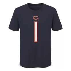Nike Kids' Chicago Bears Justin Fields #1 Name & Number T-Shirt -CHAMPRO SHOP 19618050208 2
