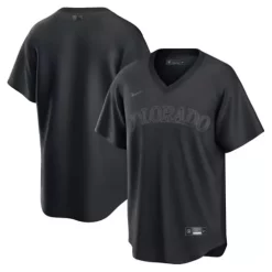 Nike Colorado Rockies Pitch Black Replica Jersey