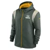 Nike Green Bay Packers 2022 Therma Full Zip Hoodie