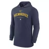 Nike Milwaukee Brewers Authentic Collection Hooded Long Sleeve Shirt