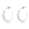 Pura Vida Mother Of Pearl Chip Hoop Earrings