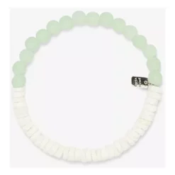 Pura Vida Puka Shell & Frosted Bead Stretch Bracelet