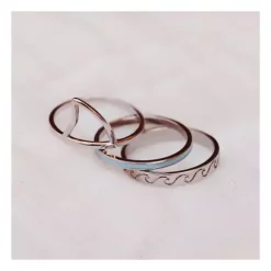 Women's Pura Vida Shark Week Ring Stack -CHAMPRO SHOP 19625690494 2