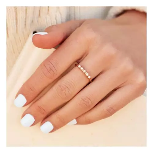 Pura Vida Mini Pearl Pave Ring 4 Pura Vida Mini Pearl Pave Ring - Image 2