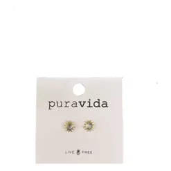 Pura Vida Moonstone Sunray Earrings