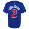 Nike Kids' Detroit Pistons Cade Cunningham #2 Name & Number T-Shirt -CHAMPRO SHOP 19634540372