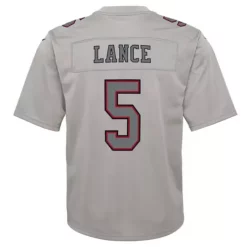Nike Kids' San Francisco 49ers Trey Lance #5 Atmosphere Jersey -CHAMPRO SHOP 19650334921 1