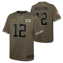 Nike Kids' Green Bay Packers Aaron Rodgers #12 2022 Salute To Service Jersey