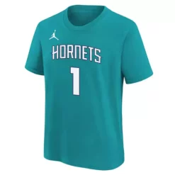 Nike Kids' Charlotte Hornets LaMelo Ball #1 Name & Number T-Shirt -CHAMPRO SHOP 19659126902 1