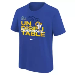 Nike Kids' Los Angeles Rams Super Bowl LVI Champions Slogan T-Shirt -CHAMPRO SHOP 19659138270 1