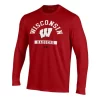 Under Armour Wisconsin Badgers Zion Long Sleeve Shirt -CHAMPRO SHOP 19663530403