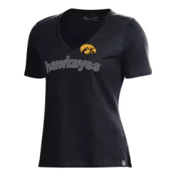 Under Armour Women's Iowa Hawkeyes Harriet V Neck T-Shirt