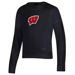 Under Armour Girls' Wisconsin Badgers Catalina Crewneck