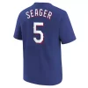 Nike Kids' Texas Rangers Corey Seager #5 Home Name & Number T-Shirt
