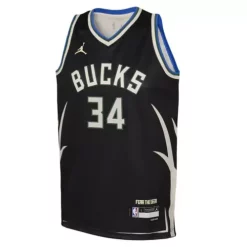 Nike Kids' Milwaukee Bucks Giannis Antetokounmpo #34 2022 Statement Jersey -CHAMPRO SHOP 19669183648 2