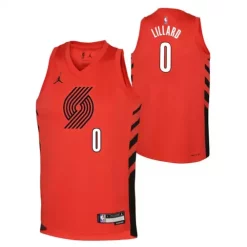 Nike Kids' Portland Trail Blazers Damian Lillard #0 Statement Jersey