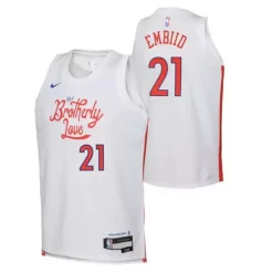 Nike Kids' Philadelphia 76ers Joel Embiid #21 2022 City Edition Jersey