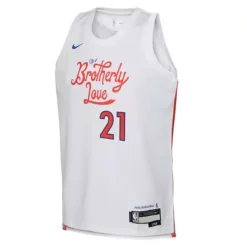 Nike Kids' Philadelphia 76ers Joel Embiid #21 2022 City Edition Jersey -CHAMPRO SHOP 19669191965 2