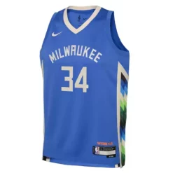 Nike Kids' Milwaukee Bucks Giannis Antetokounmpo #34 2022 City Edition Jersey 7 Nike Kids' Milwaukee Bucks Giannis Antetokounmpo #34 2022 City Edition Jersey -CHAMPRO SHOP 19669191985 2