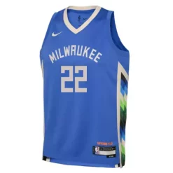 Nike Kids' Milwaukee Bucks Khris Middleton #22 2022 City Edition Jersey -CHAMPRO SHOP 19669191993 2
